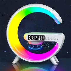 Reloj despertador con luz RGB y carga inalámbrica