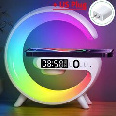 Reloj despertador con luz RGB y carga inalámbrica