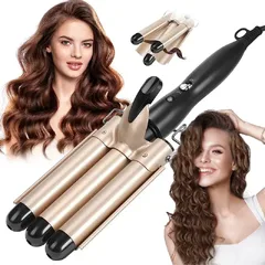 Buclera de Pelo Rizador 3 tubos | Temperatura Regulable