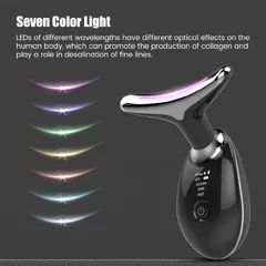 Masajeador Facial Anti-Envejecimiento Recargable - 3 Modos LED