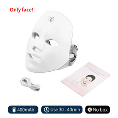 Mascara Facial Led - Terapia Acné Rejuvenecimiento 192 Luces 7 Colores
