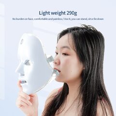 Mascara Facial Led - Terapia Acné Rejuvenecimiento 192 Luces 7 Colores